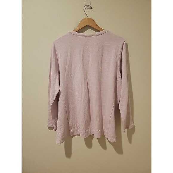 NWT J. Jill Shirt Pure Jill Tea Dyed Organic Cotton Tunic Size XL Petite Pink - Picture 5 of 9